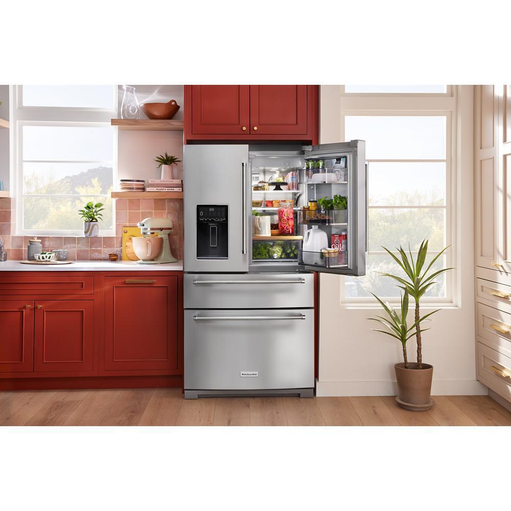 Kitchenaid KRMF536RPS 26.2 Cu. Ft. Multi-Door French Door Refrigerator with Platinum Interior