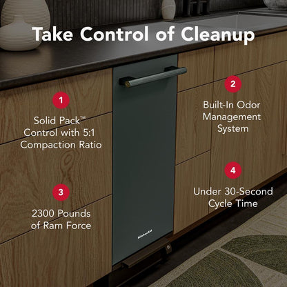 KTTP515TJP KitchenAid® 15 in. Built-In Trash Compactor with Built-In Odor Management System