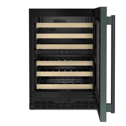 Kitchenaid KUWR524SJP 24" Undercounter Wine Cellar with Full-Extension Wood-Front Racks