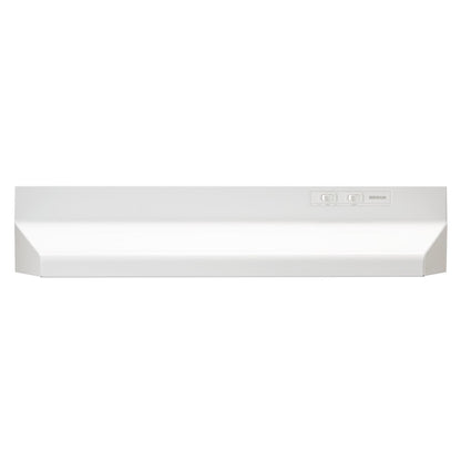 BUEZ030WW Broan® 30-Inch Ducted Under-Cabinet Range Hood w/ Easy Install System, 210 Max Blower CFM, White