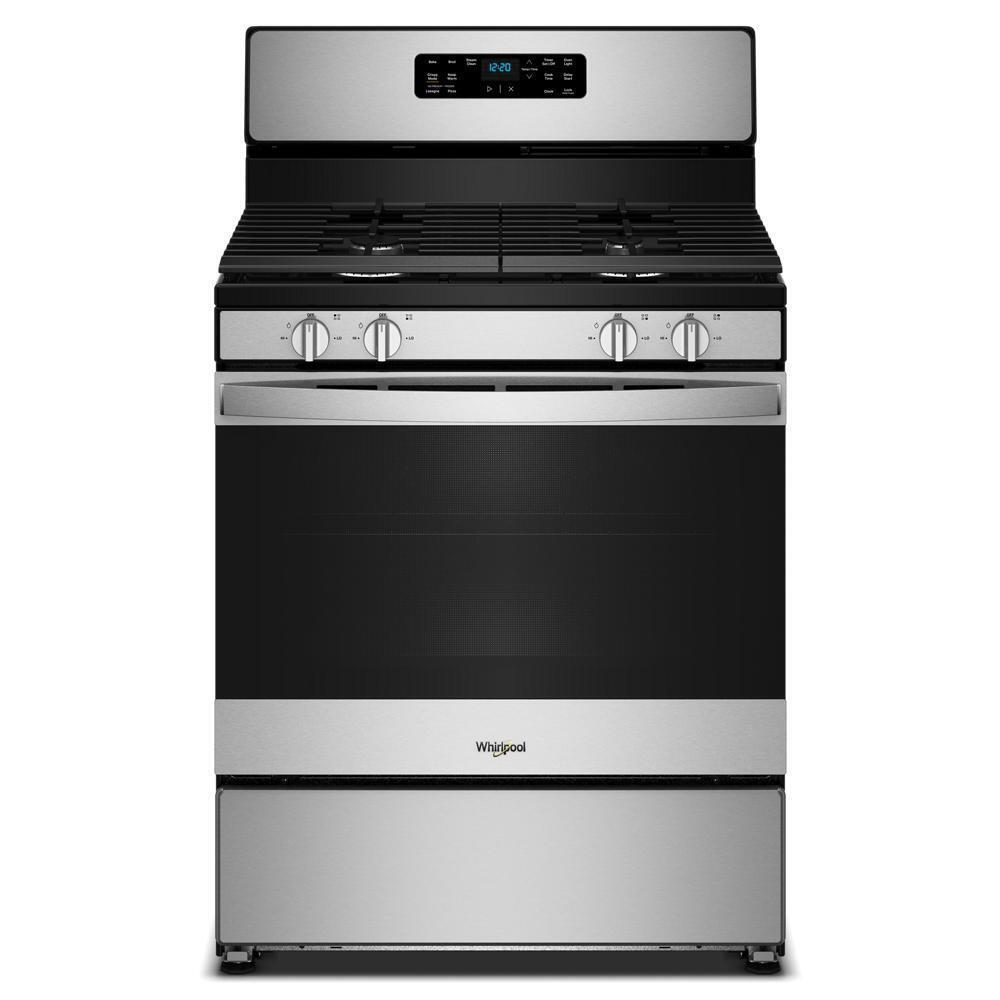 Whirlpool WFGS3130TS 30-inch Gas Range with Crispy Mode and Dishwasher Safe Grates