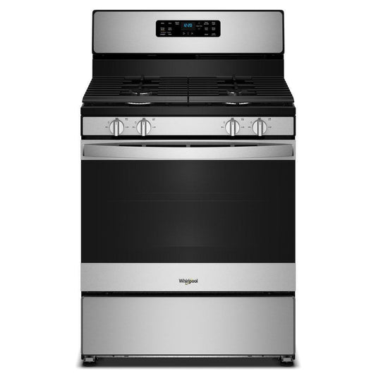 Whirlpool WFGS3130TS 30-inch Gas Range with Crispy Mode and Dishwasher Safe Grates