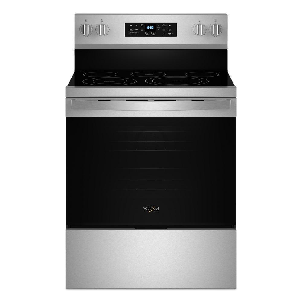 Whirlpool WFES5030RS 30-inch Energy Star Electric Range with Air Cooking Technology, No Preheat Air Fry and Air Baking and Self Clean