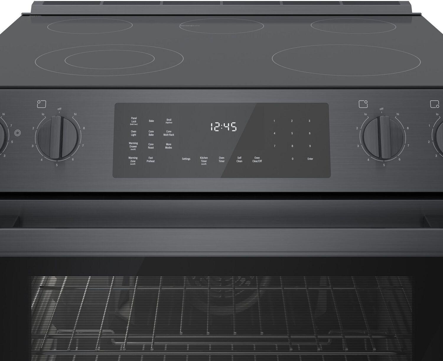 Bosch HEI8046U 800 Series Electric Slide-in Range 30" Black Stainless Steel