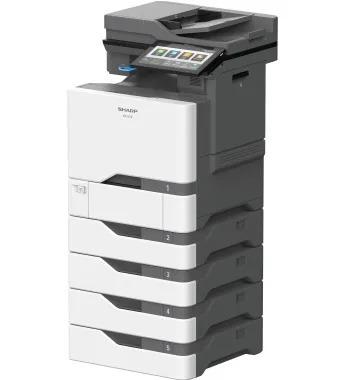 Sharp MXC528F MX-C528F Color Networked Multifunction Printer Prints up to 52 pages per minute Maximum paper capacity of 2,850 sheets Exceptional Image Quality with 1200 x 1200 dpi print resolution