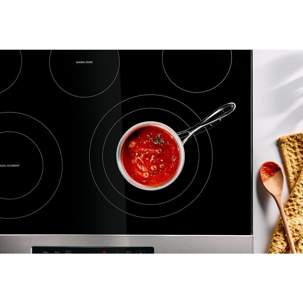 Whirlpool WSES5030SV 30-inch Electric Smart Range with Air Cooking Technology