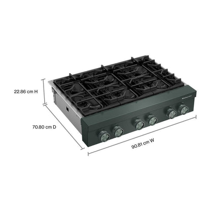 KCGK936TJP KitchenAid® 36-inch 6-Burner Gas Commercial-Style Rangetop
