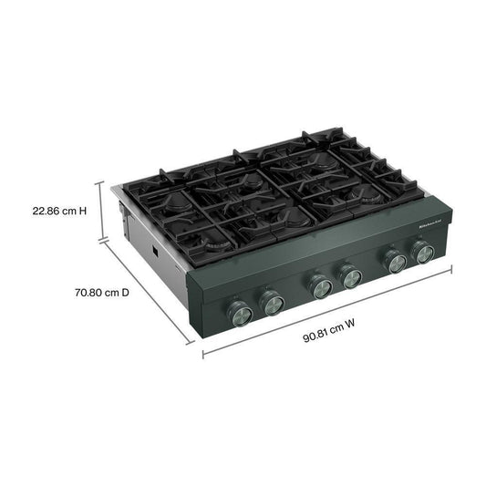 KCGK936TJP KitchenAid® 36-inch 6-Burner Gas Commercial-Style Rangetop