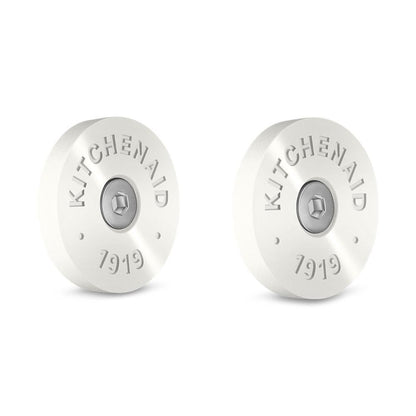 Whirlpool W11368841MP KitchenAid Commercial-Style Range Handle Medallion Kit - Mascarpone (Includes Two Medallions, Screws, and One 1/8-IN Hex Wrench)