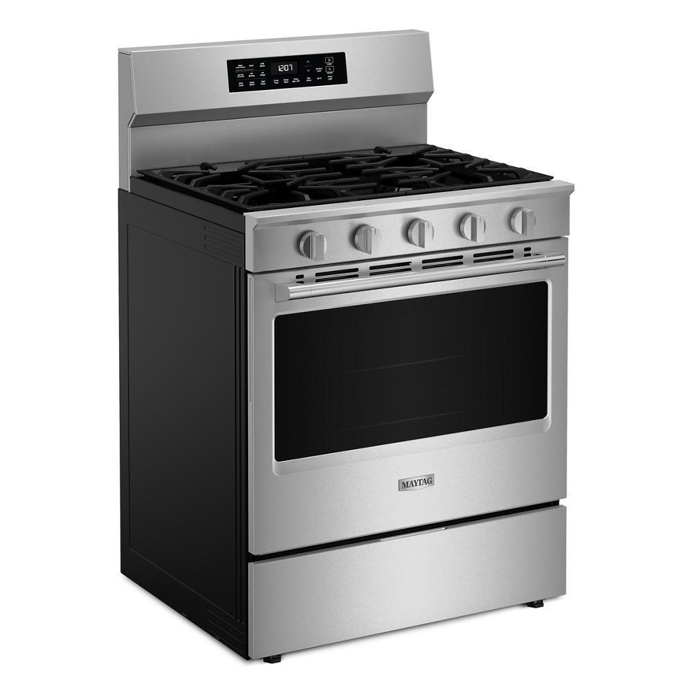 Maytag MFGS7030SZ 30-Inch Wide Freestanding Gas Range with Grill Mode and No Preheat Air Fry - 5.0 Cu. Ft.