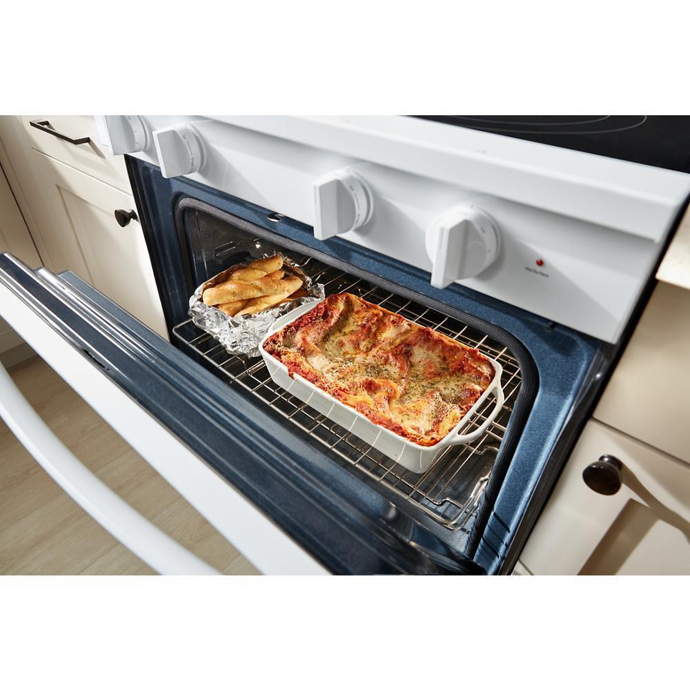 Whirlpool WFES7530RW 30-inch Electric Smart Range with Air Cooking Technology, No Preheat Air Fry, High Speed Preheat Oven, WipeClean™ Coating, and Steam/Self Clean