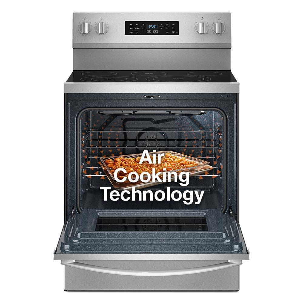 Whirlpool WFES5730SZ 30-inch Electric Range with Air Cooking Technology