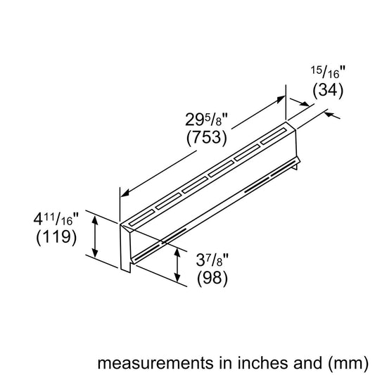 Bosch HDZBS301 4" Low Back Accessory for DF Slide-in Ranges