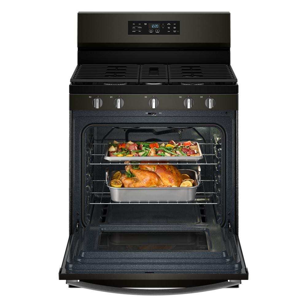 Whirlpool WFGS4530SV 30-inch Gas Range with Air Cooking Technology and Steam Clean