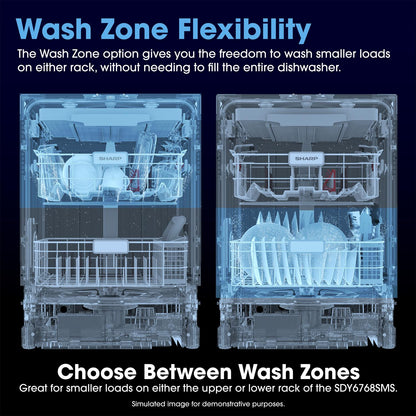 Sharp SDY6768SMS 24 in. Stainless Steel Dishwasher