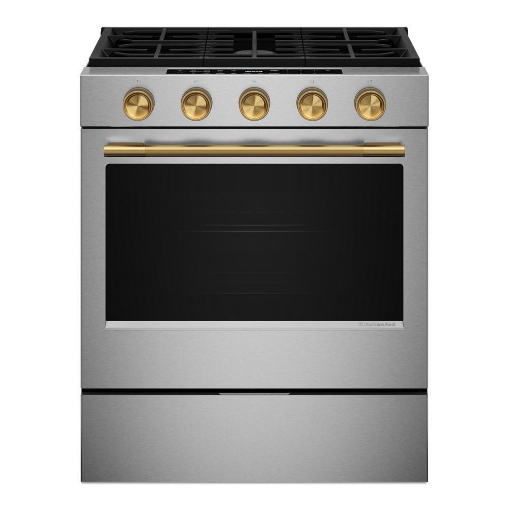 Kitchenaid W11773968 Brass Handle and Knob Hardware Accessory Kit for KitchenAid® Slide-In ConvectionRange
