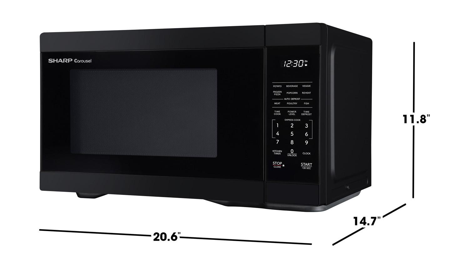 SMC1161KB Sharp 1.1 cu. ft. 1000W Black Countertop Microwave Oven