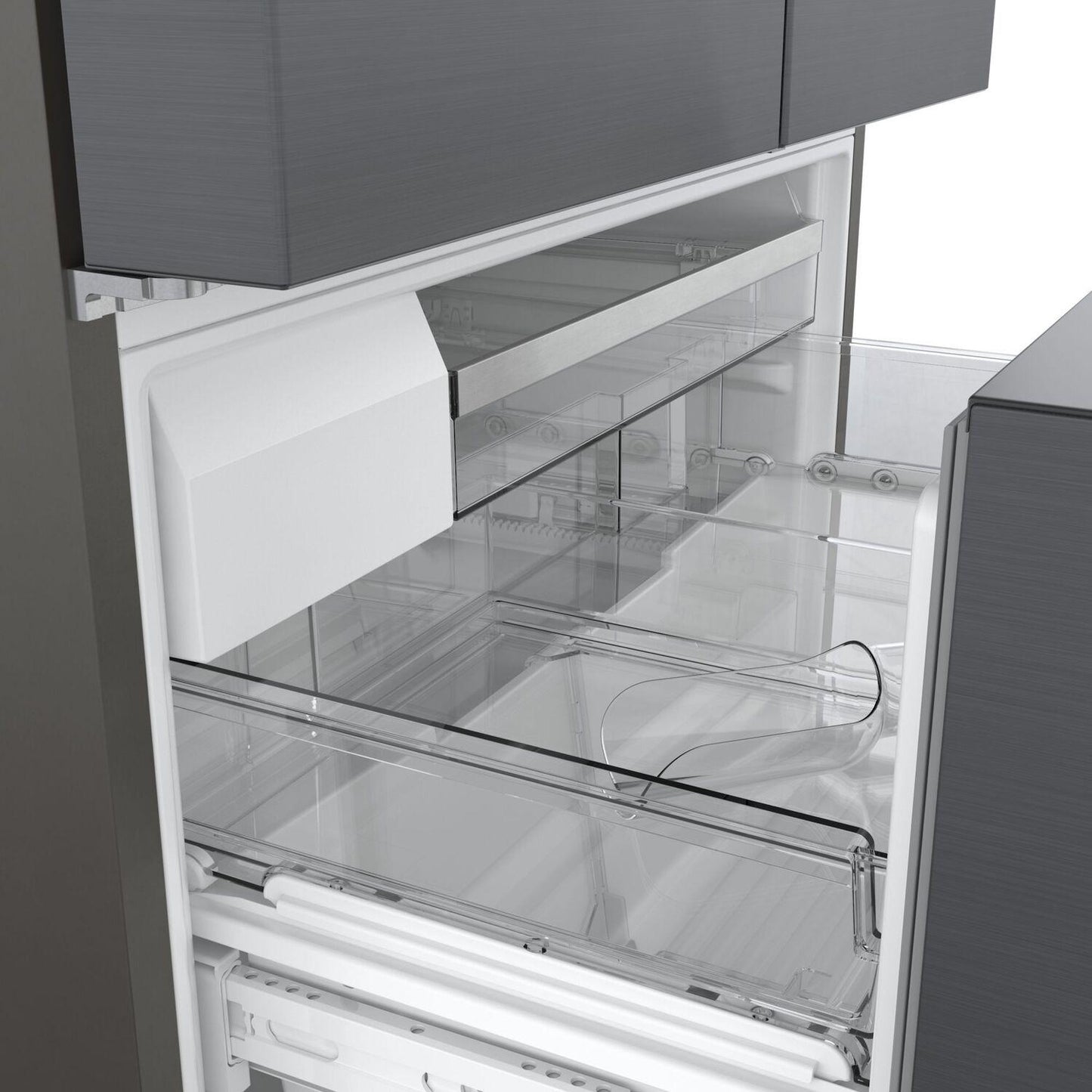 Bosch B36CT80SNB 800 Series, French Door Bottom freezer, multi door, 36'', Black inox-antifingerprint
