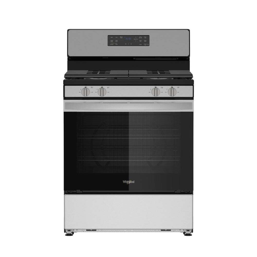 Whirlpool WFGS3030RS 30-inch Gas Range with Crispy Mode and Dishwasher Safe Grates