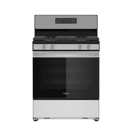 Whirlpool WFGS3030RS 30-inch Gas Range with Crispy Mode and Dishwasher Safe Grates
