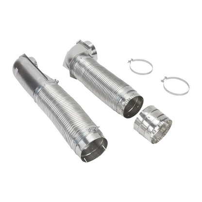 Maytag 4396013RB 18"-29" Dryer Telescoping Vent Periscope for 2.5" clearance, with 1 male snap-lock fitting and 1 draw-band collar