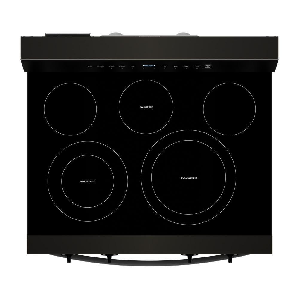 Whirlpool WFES7530RV 30-inch Electric Smart Range with Air Cooking Technology, No Preheat Air Fry, High Speed Preheat Oven, WipeClean™ Coating, and Steam/Self Clean