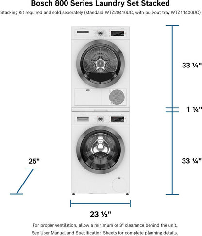 Bosch 800 Series Compact Washer 1400 rpm WAW285H2UC