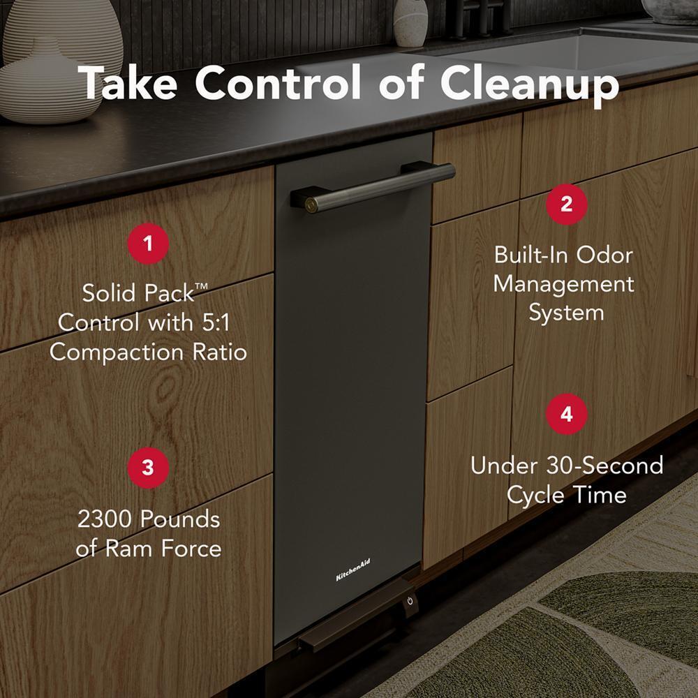 KTTP515TBE KitchenAid® 15 in. Built-In Trash Compactor with Built-In Odor Management System