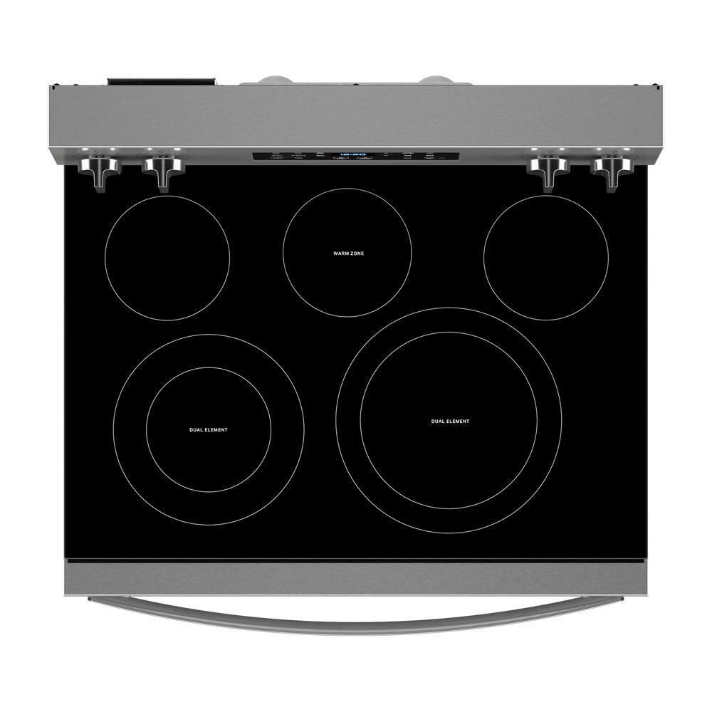 Whirlpool WFES5030RS 30-inch Energy Star Electric Range with Air Cooking Technology, No Preheat Air Fry and Air Baking and Self Clean