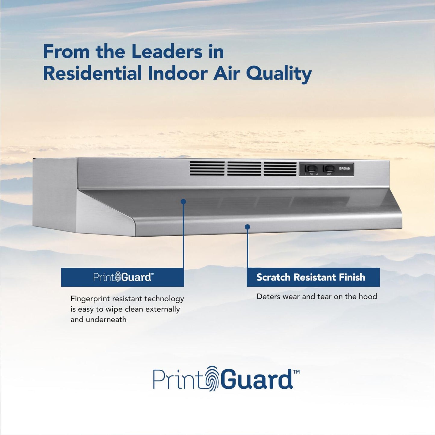 4124SF Broan® 24-Inch Ductless Under-Cabinet Range Hood, Stainless Finish