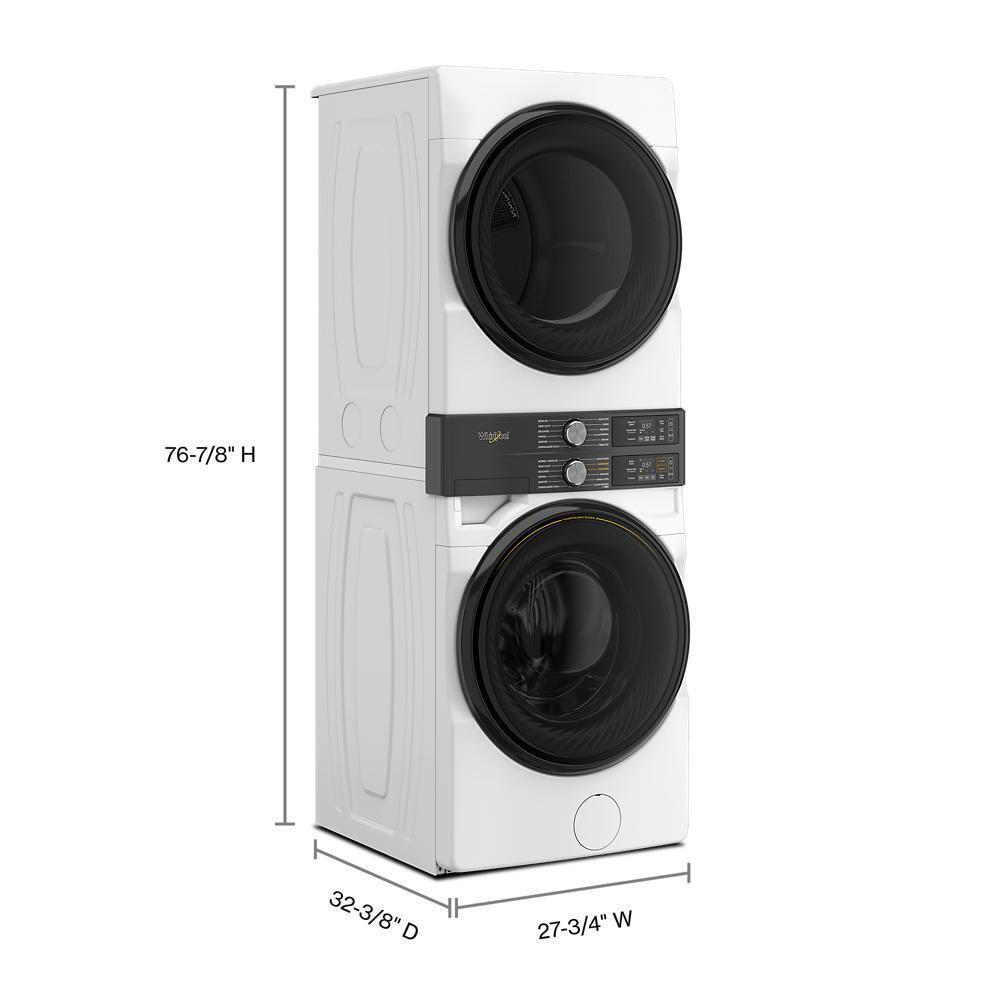 Whirlpool WGF5727TW Smart ENERGY STAR® Front Load Laundry Tower with UV Clean Technology & FreshFlowTM Vent System 4.5 cu. ft. Washer & 7.4 cu. ft. Gas Dryer