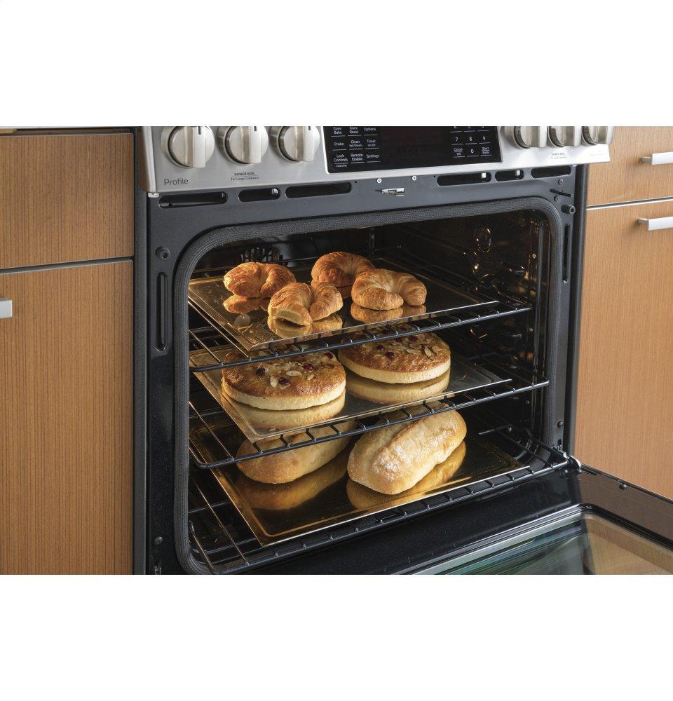 GE Profile™ 30" Smart Slide-In Front-Control Gas Range