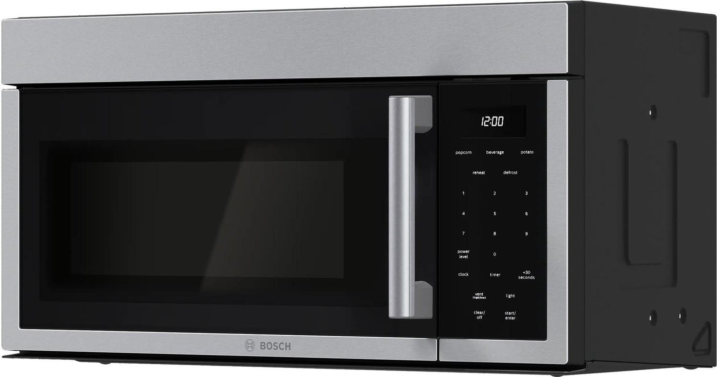 Bosch HMV3055U 300 Series, Over-The-Range Microwave, 30'', Door Hinge: left, Stainless steel