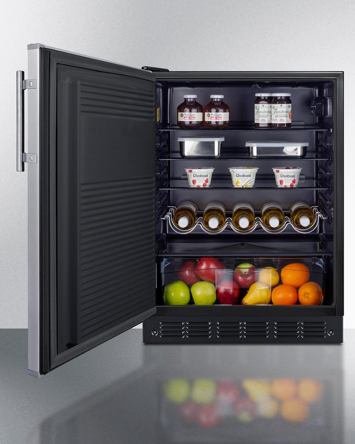 Summit FF708BLSSLHD 24" Wide All-refrigerator