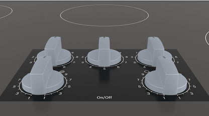 Bosch NEM5666UC 500 Series, 36" KNOB CNT, 5 ELEMENT, ELEC. C-TOP BLACK