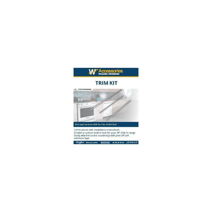 Maytag W10675028 34" Slide-in Range Trim Kit, Stainless Steel, with (3) trim pieces, and installation instructions
