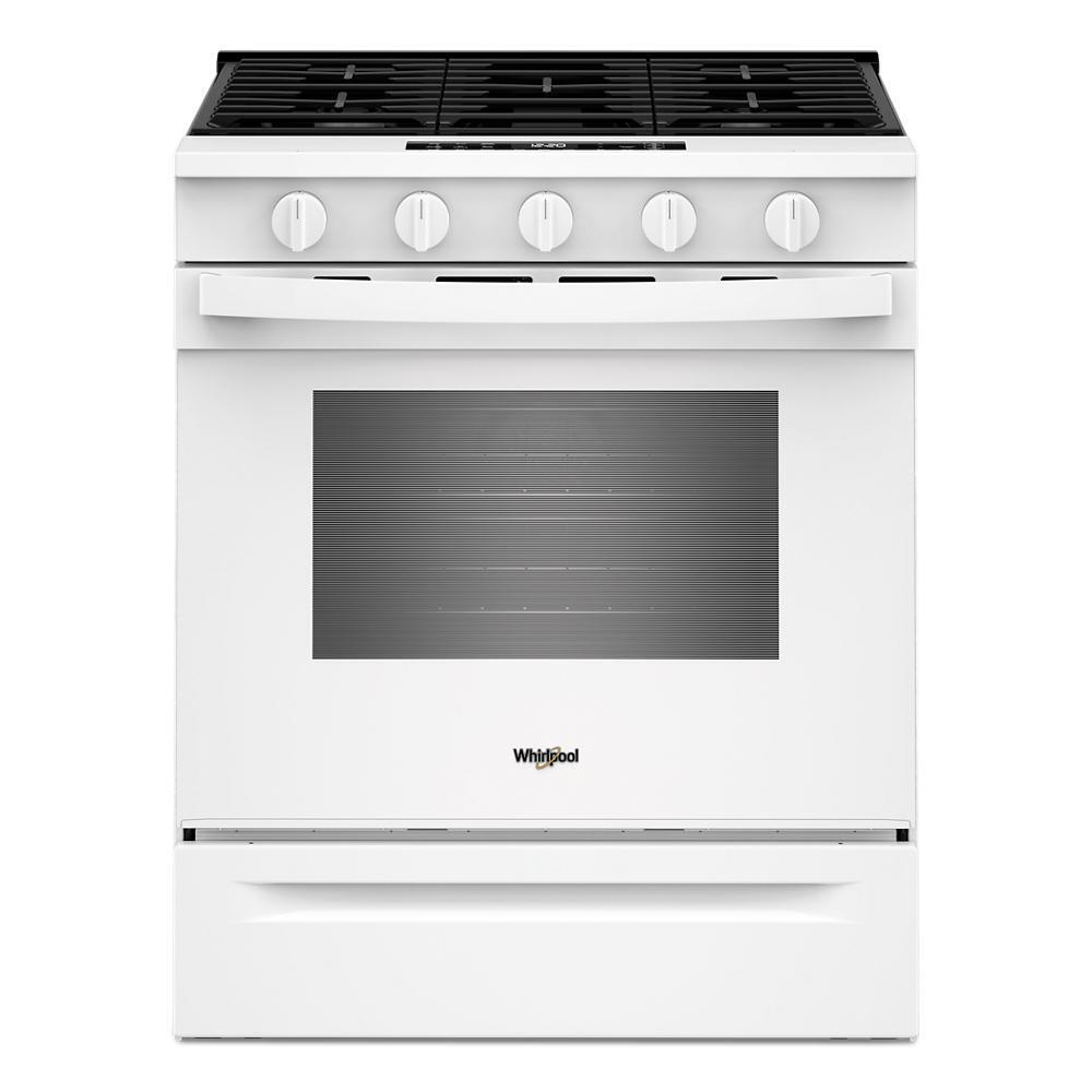 Whirlpool WSGS5030SW 30-inch Gas Smart Range with Air Cooking Technology