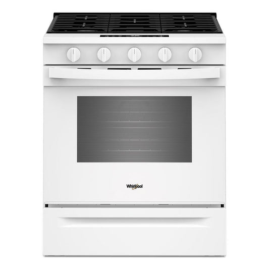 Whirlpool WSGS5030SW 30-inch Gas Smart Range with Air Cooking Technology