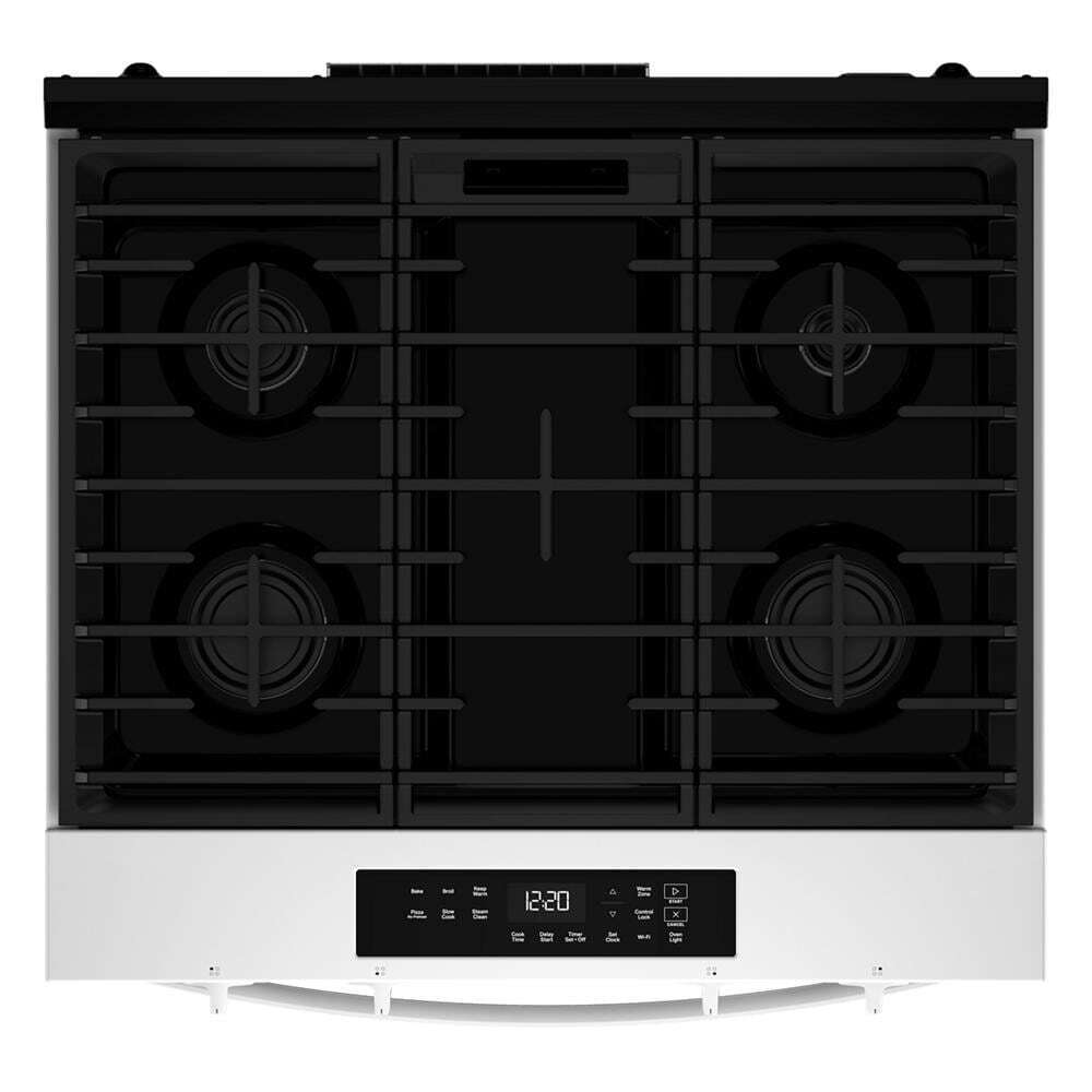 Whirlpool WSGS3330TW 30-inch Gas Range with No Preheat Mode and Slow Cook