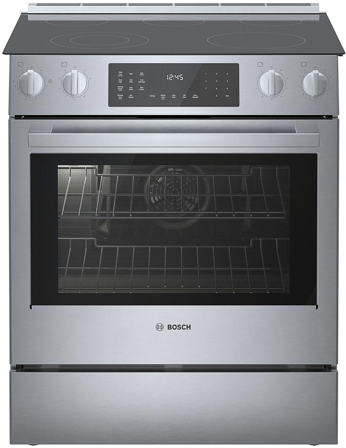 Bosch HEI8056U 800 Series, Electric slide-in range, 30'', Stainless steel
