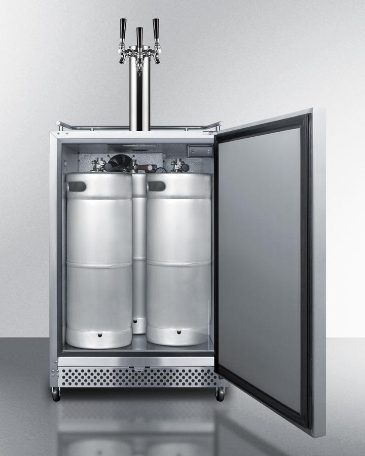 Summit SBC695OSTRIPLE 24" Wide Built-in Outdoor Kegerator