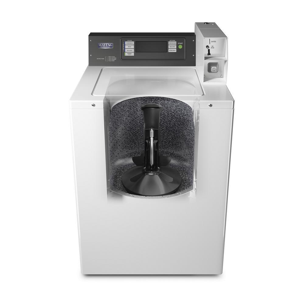 Maytag MAT24PDAGW Commercial Top-Load Washer, Coin Drop Ready