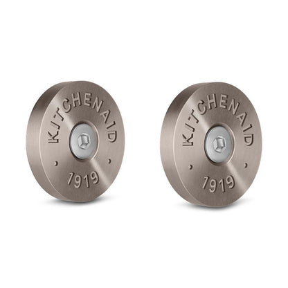 W11368841BN KitchenAid Commercial-Style Range Handle Medallion Kit - Bronze (Includes Two Medallions, Screws, and One 1/8-IN Hex Wrench)