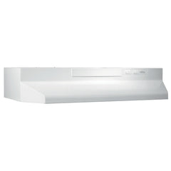 Broan® 42-Inch Convertible Under-Cabinet Range Hood, 230 Max Blower CFM, White-on-White