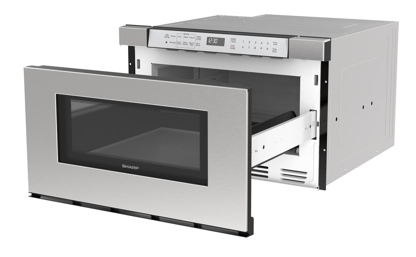 SMD2430MS Sharp 24 in. 1.2 cu. ft. Built-In Microwave Drawer™ Oven in Stainless Steel