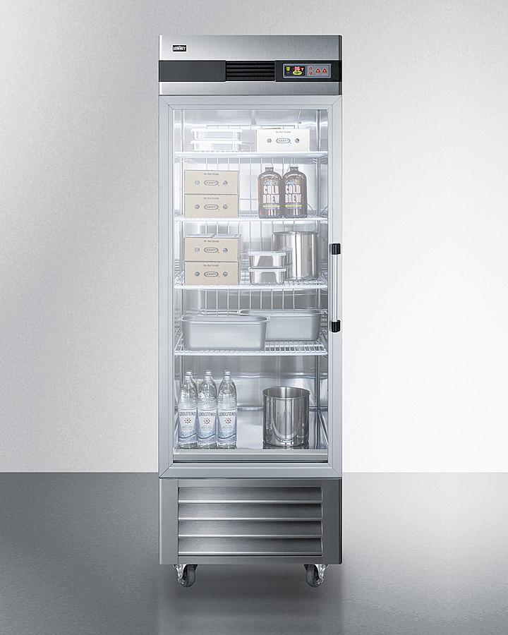 Summit SCR23SSGLH 23 CU.FT. Reach-in Refrigerator