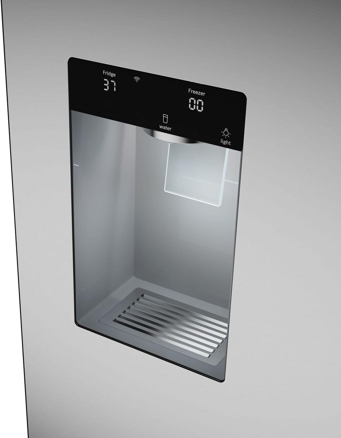 Bosch B36FD10ENS 100 Series, French Door Bottom freezer, multi door, 36'', Brushed steel (with anti-fingerprint), Total No Frost