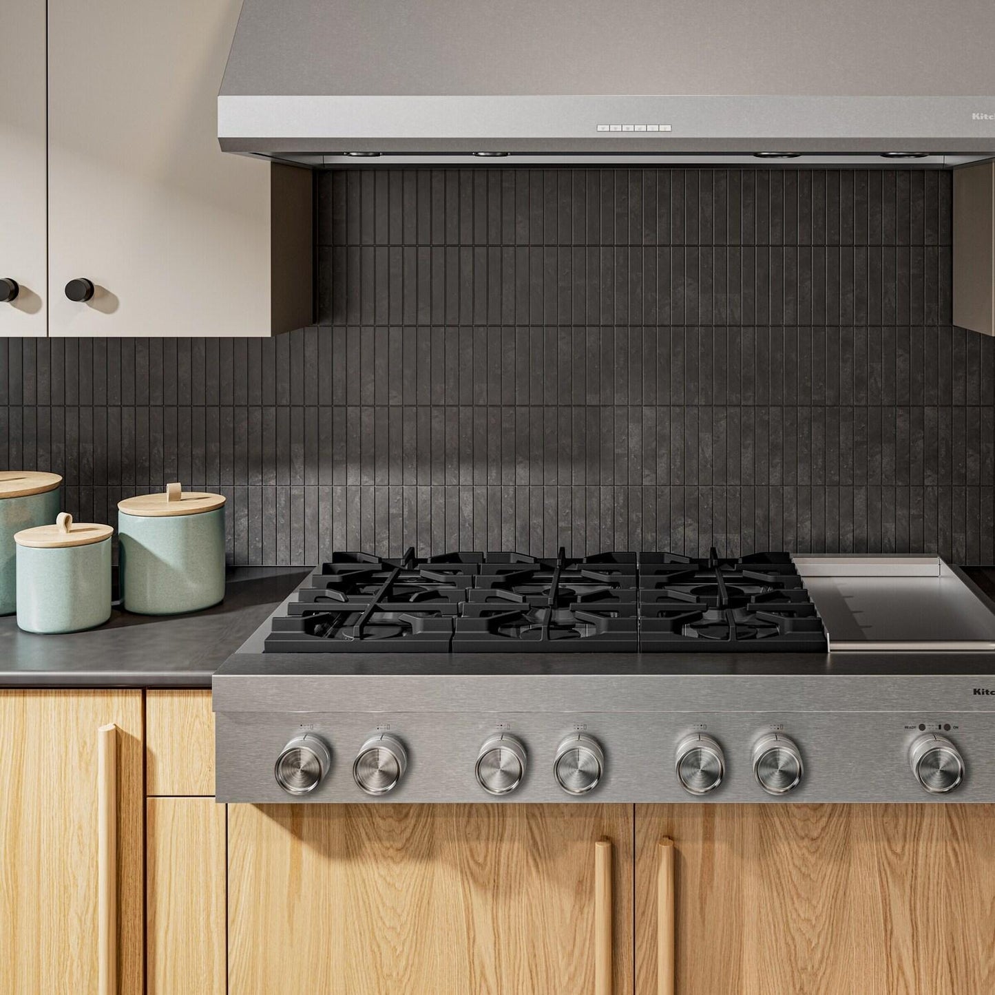 KCGK948TSS KitchenAid® 48-inch 6-Burner Gas Commercial-Style Rangetop with Griddle