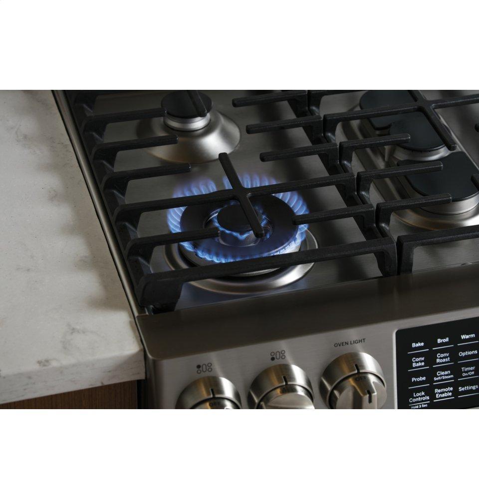 GE Profile™ 30" Smart Slide-In Front-Control Gas Range