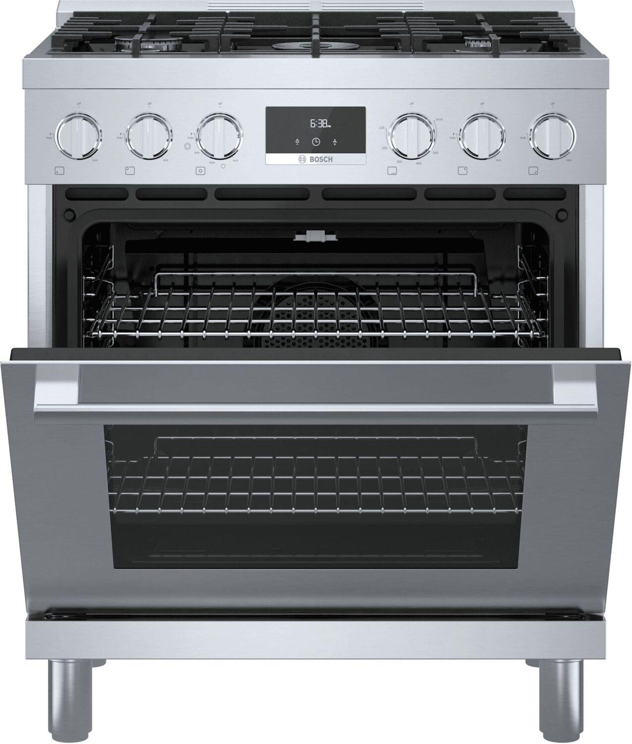 Bosch HGS8055UC 800 Series, Gas freestanding range, 30'', Stainless steel